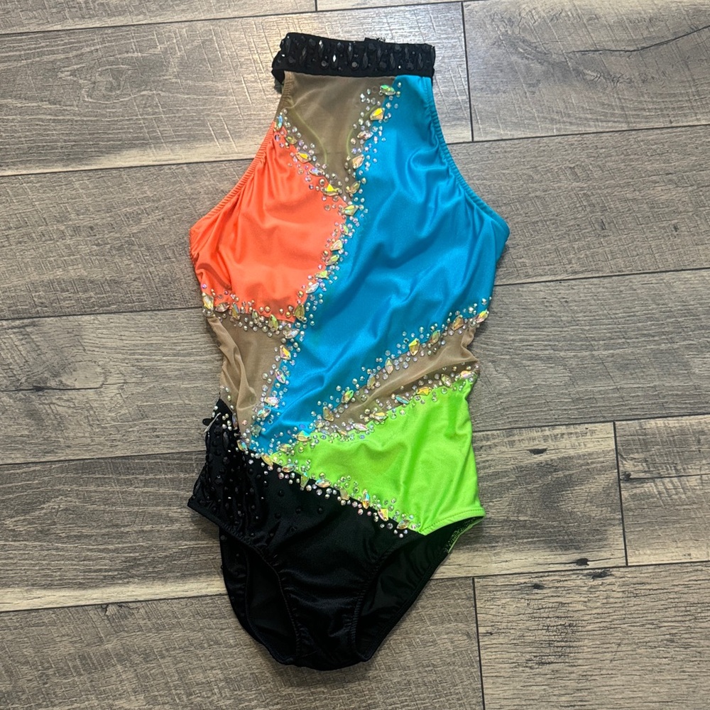 Glamorous Kids Dance Costume in Vibrant Colors